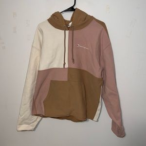 Champion + Urban Outfitters color block reverse weave hoodie